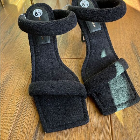 New good American Terry slip on black Square toe high heel - Picture 9 of 9